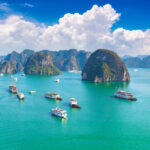 Halon bay, Vietnam Panorama of Halon bay, Vietnam in a summer day